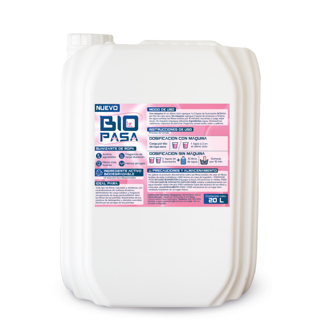 SUAVIZANTE DE ROPA  ECOLÓGICO 20.000ML