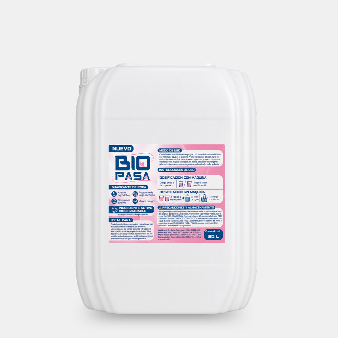 SUAVIZANTE DE ROPA  ECOLÓGICO 20.000ML