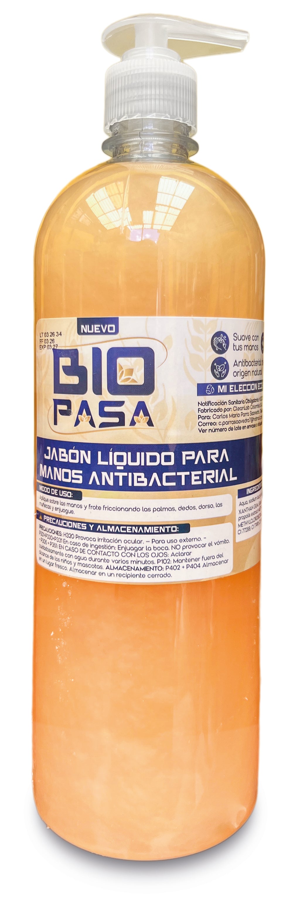 Jabon Para Manos Antibacterial Ecologico