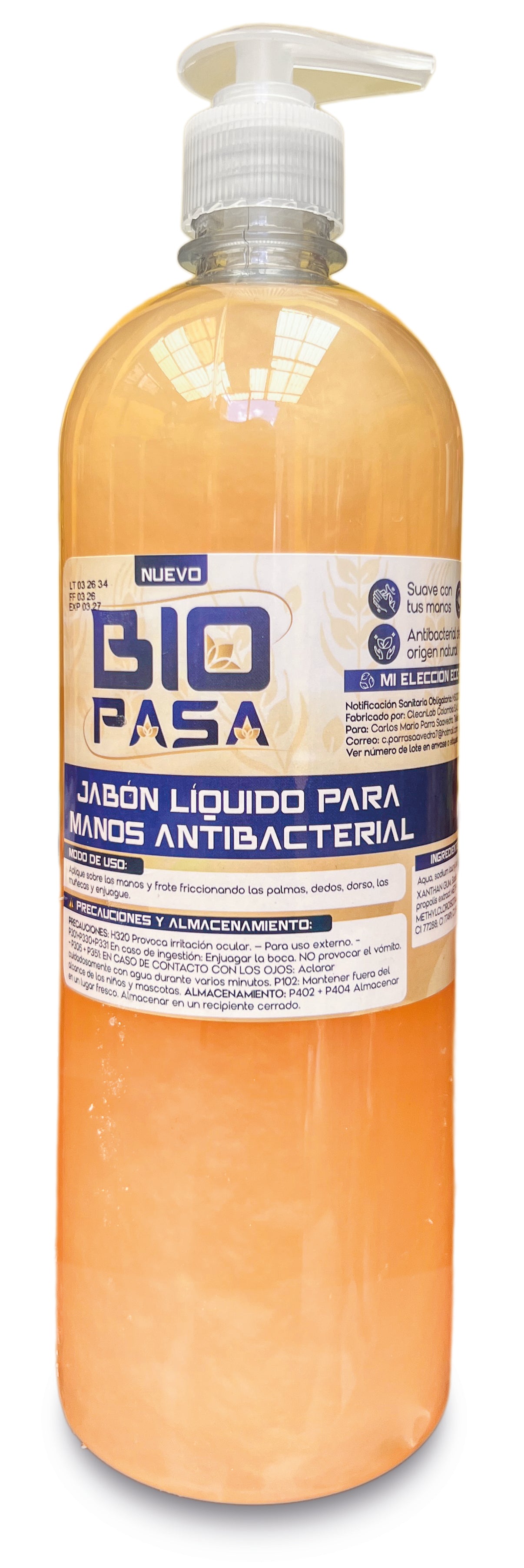 Jabon Para Manos Antibacterial Ecologico
