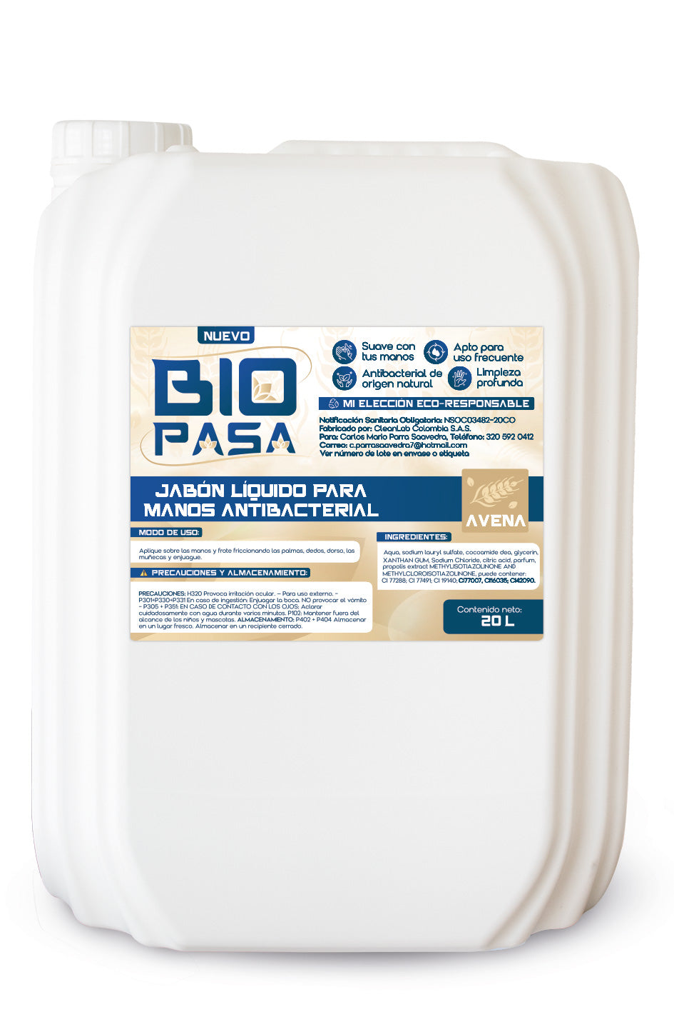 Jabon Para Manos Antibacterial Ecologico