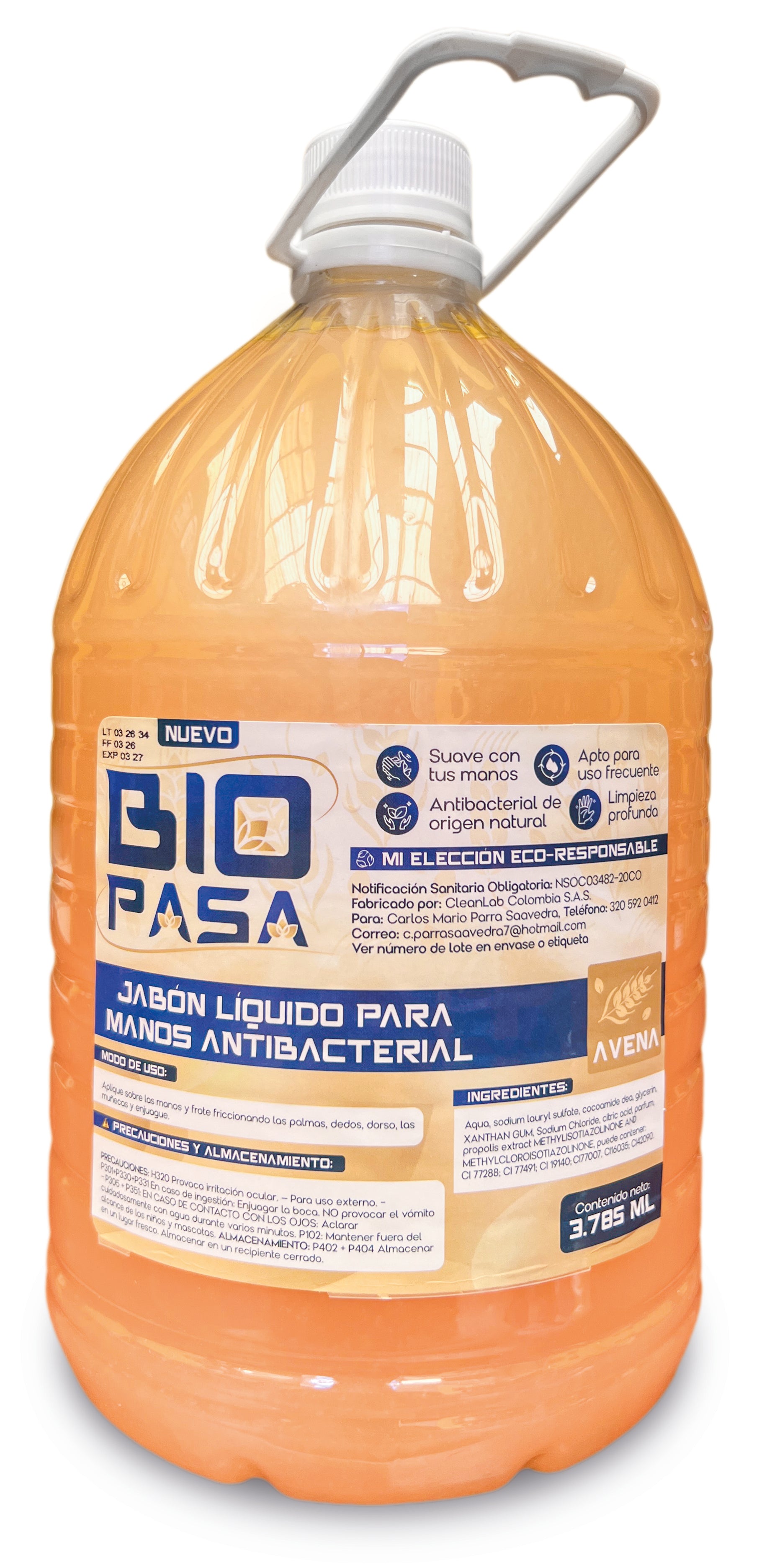 Jabon Para Manos Antibacterial Ecologico