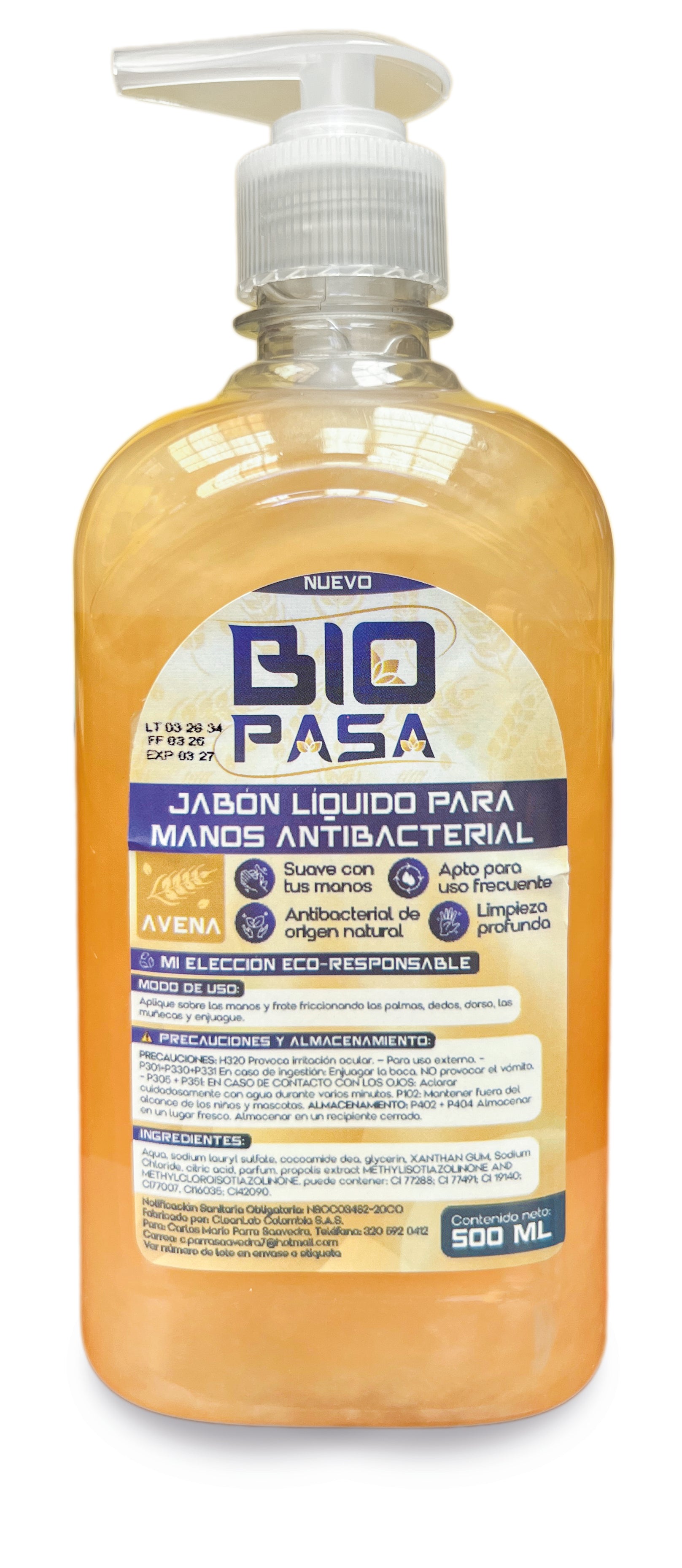 Jabon Para Manos Antibacterial Ecologico